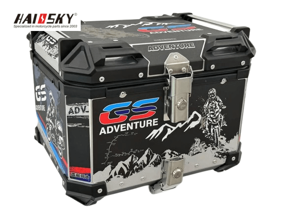 HAISSKY Black Graffiti Motorcycle Top Case | Caja Trasera Negra con Graffiti para Moto