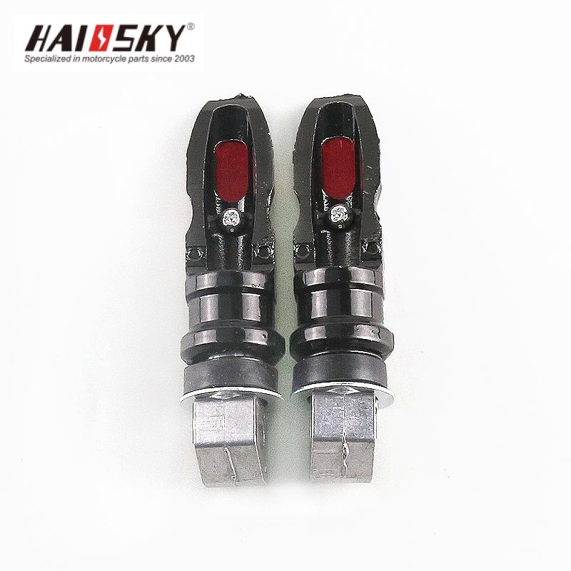 HAIOSKY Rear Foot Pegs Black & Red | Posapiés Traseros Negro y Rojo - Image 2