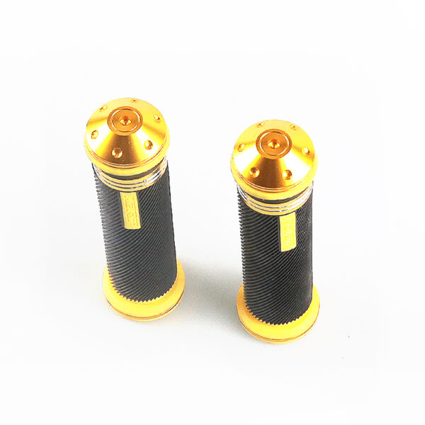 HAISSKY Black & Gold Motorcycle Handlebar Grips | Puños de Manillar Negro y Dorado para Motocicleta