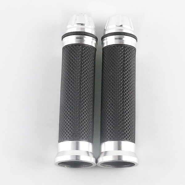 HAISSKY Black Motorcycle Handlebar Grips | Puños de Manillar Negros para Motocicleta
