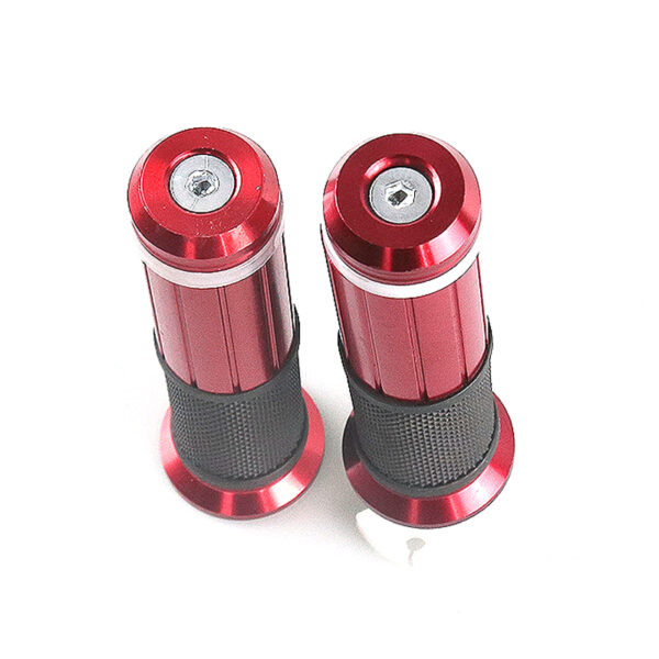 HAISSKY Black & Red Motorcycle Handlebar Grips | Puños de Manillar Negro y Rojo para Motocicleta