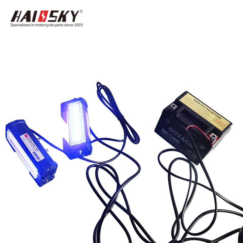 HAISSKY LED Dual Headlights – Blue | Faros LED Duales Azul para Motocicleta