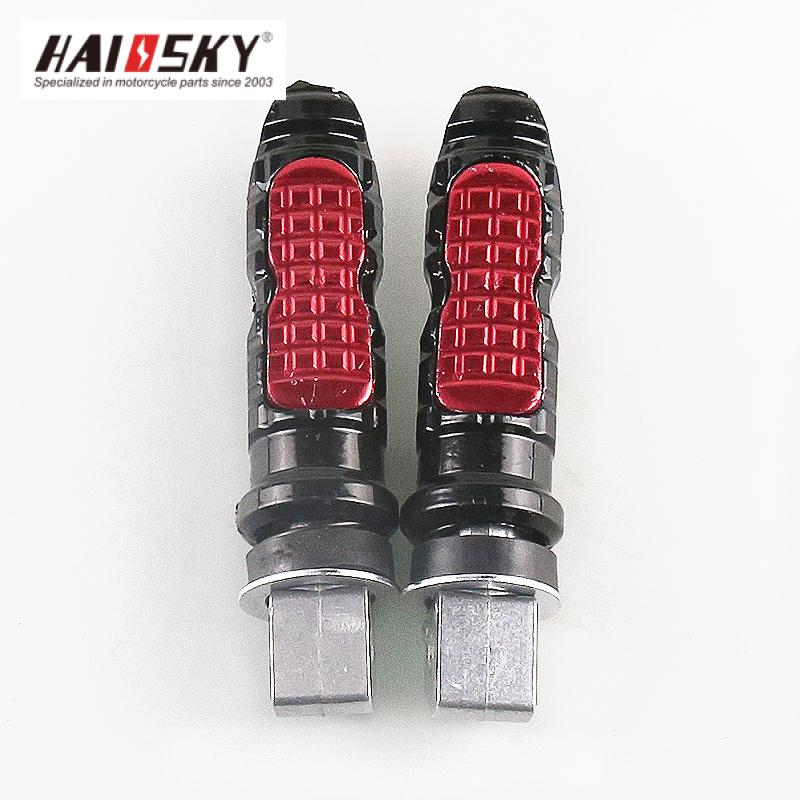 HAIOSKY Rear Foot Pegs Black & Red | Posapiés Traseros Negro y Rojo