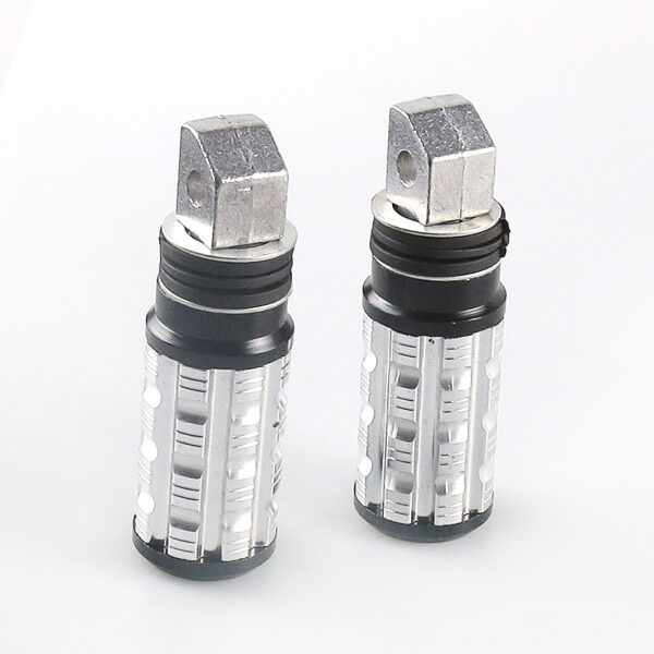 HAISSKY Rear Foot Pegs Black & Silver | Posapiés Traseros Negro y Plateado