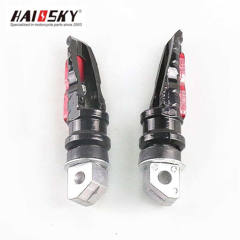 HAIOSKY Rear Foot Pegs Black & Red | Posapiés Traseros Negro y Rojo - Image 3