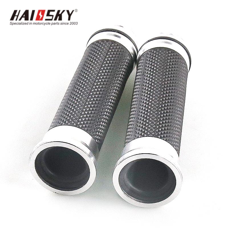 HAISSKY Black Motorcycle Handlebar Grips | Puños de Manillar Negros para Motocicleta - Image 3
