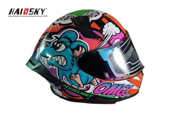 HAISSKY Cartoon Motorcycle Helmet | Casco de Moto con Diseño Animado