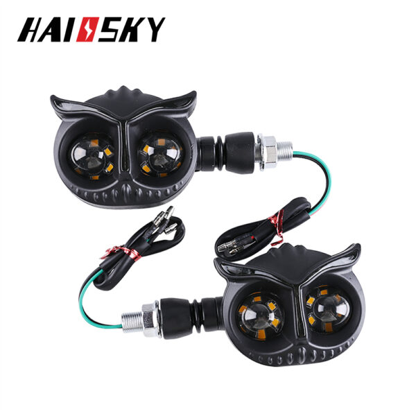 Haissky Yellow and Red Motorcycle LED Turn Signal Indicator High Brightness