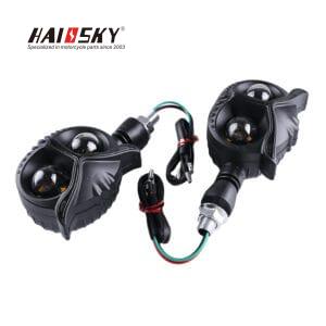 Haissky Yellow and Red Motorcycle LED Turn Signal Indicator High Brightness - Image 3