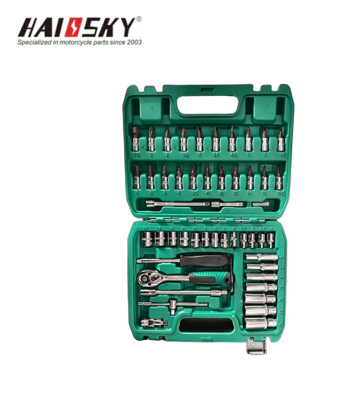 HAISSKY 53-Piece Professional Socket Wrench Set | Juego de Dados y Llaves de 53 Piezas