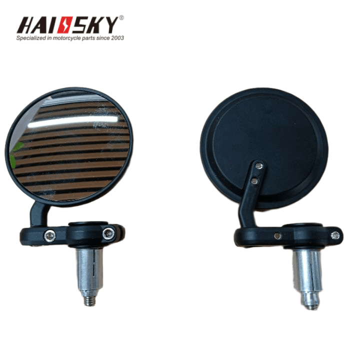 HAISSKY Round Motorcycle Rearview Mirror | Espejo Retrovisor Redondo para Moto