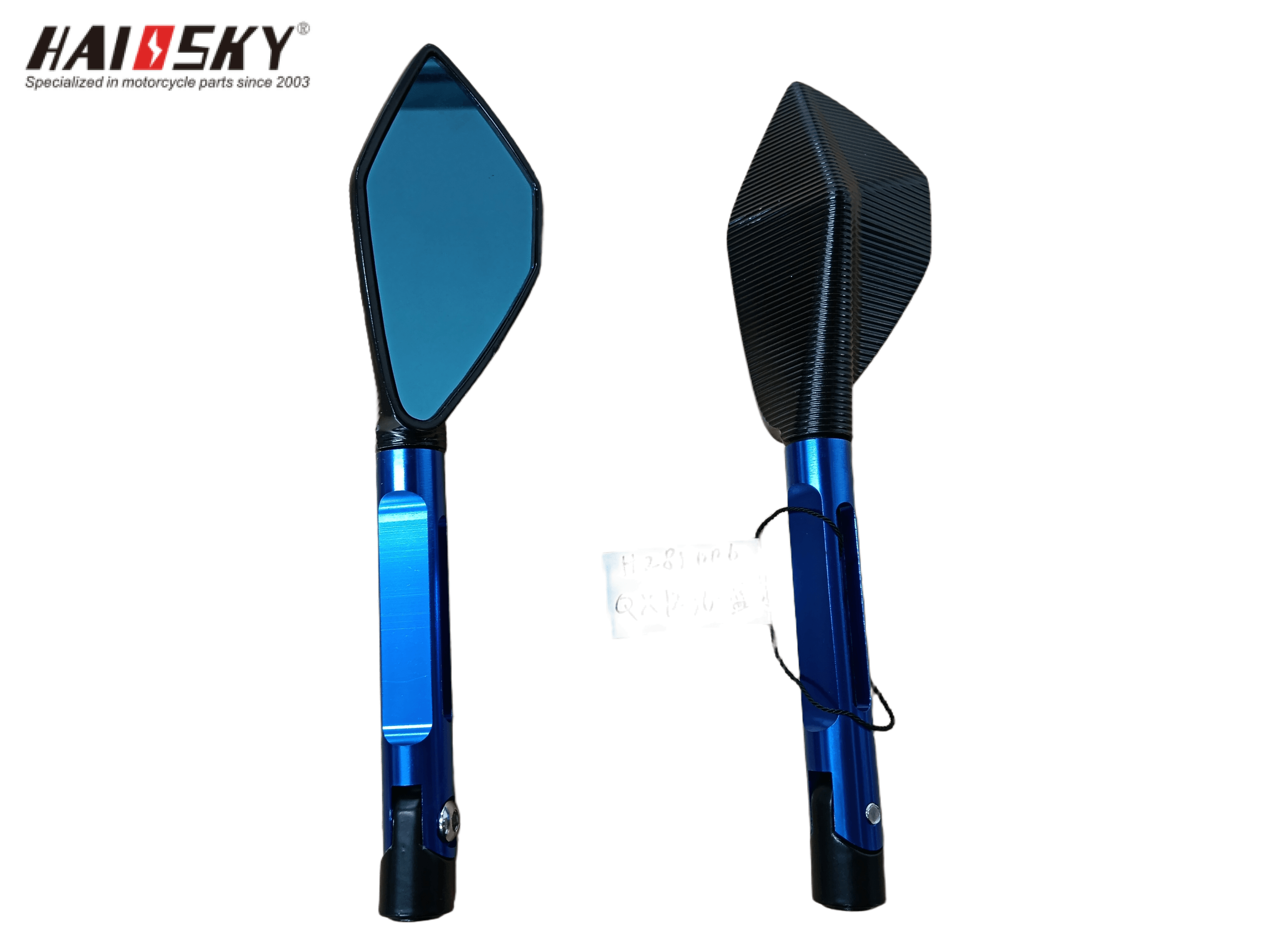 HAISSKY Blue Handle Rearview Mirror | Espejo Retrovisor con Empuñadura Azul - Image 2