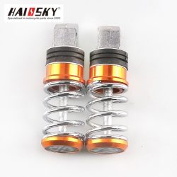 HAISSKY Spiral Rear Foot Pegs Gold – Unique Design & Durable-Reposapiés de Moto – Agarre Antideslizante en Espiral y Fácil Instalació