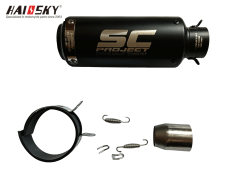 HAISSKY Black Performance Straight Exhaust Pipe